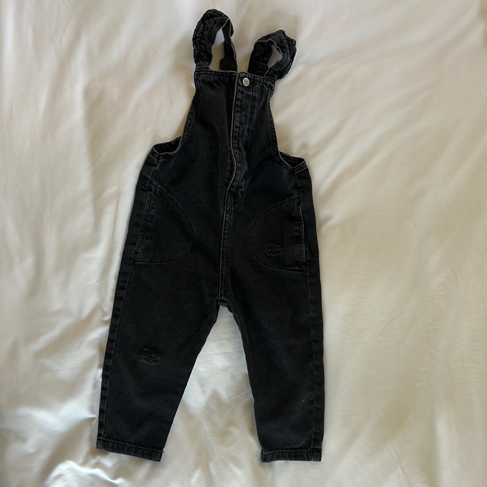 Zara baby girl denim overalls